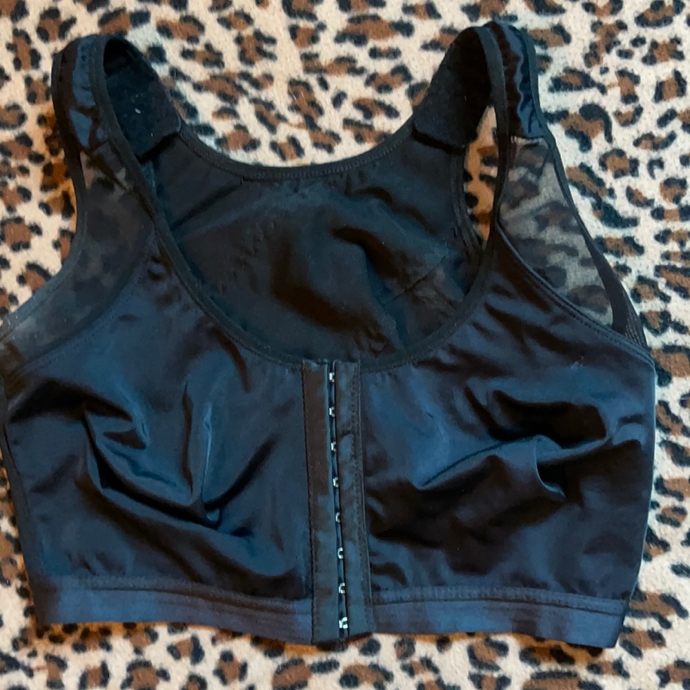 Post surgical hook and eye bra.posture support